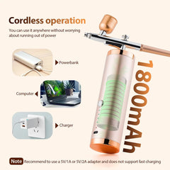 0.3mm Airbrush Nano Spray Gun Oxygen Injector with Air Tube