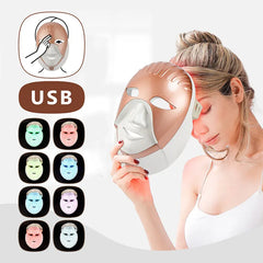 Mascarilla facial LED Wireless 7 Colors Photon Skin Care Beauty Machine Masque pour le visage