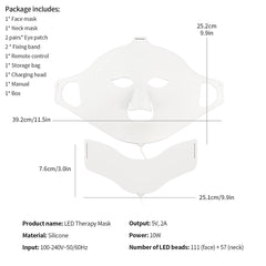 7 Colors LED Silicone Face Mask Beauty Machine for Home Skin Care Treatment