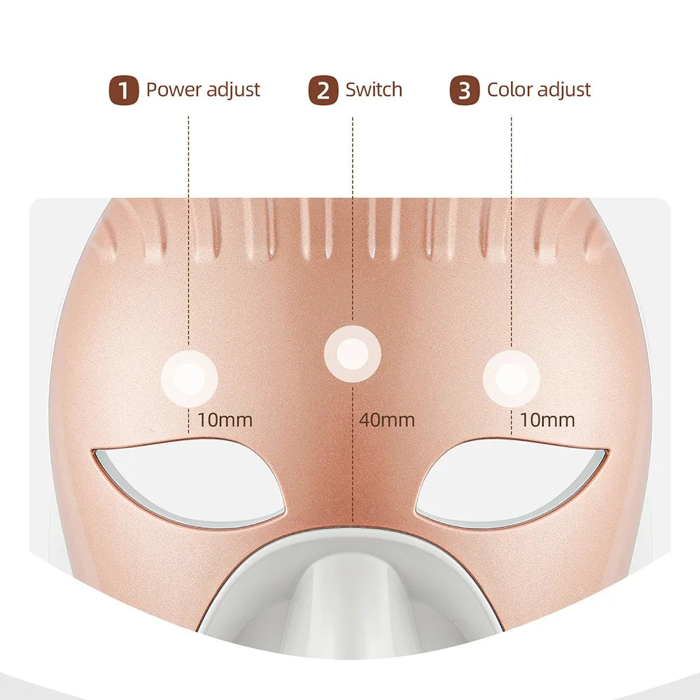 Mascarilla facial LED Wireless 7 Colors Photon Skin Care Beauty Machine Masque pour le visage