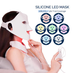 7 Colors LED Silicone Face Mask Beauty Machine for Home Skin Care Treatment