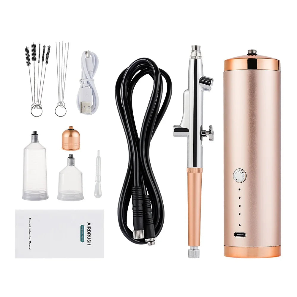 0.3mm Airbrush Nano Spray Gun Oxygen Injector with Air Tube