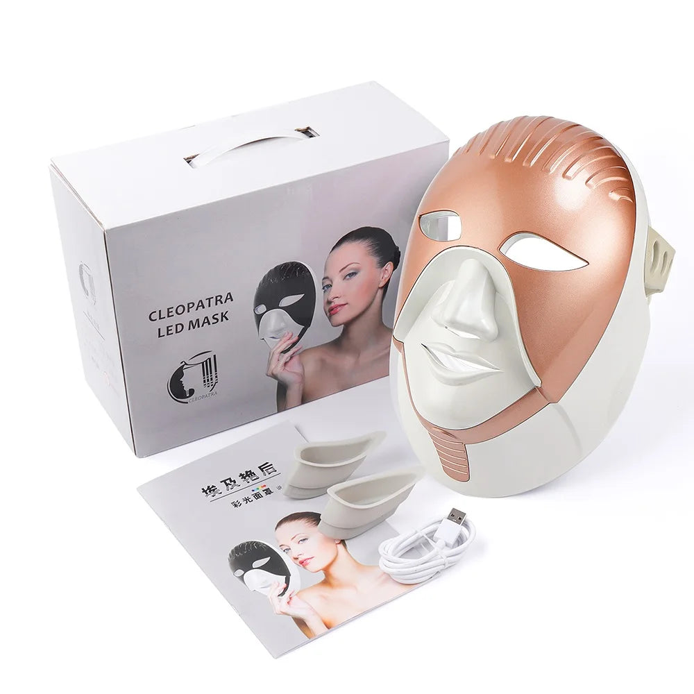 Mascarilla facial LED Wireless 7 Colors Photon Skin Care Beauty Machine Masque pour le visage